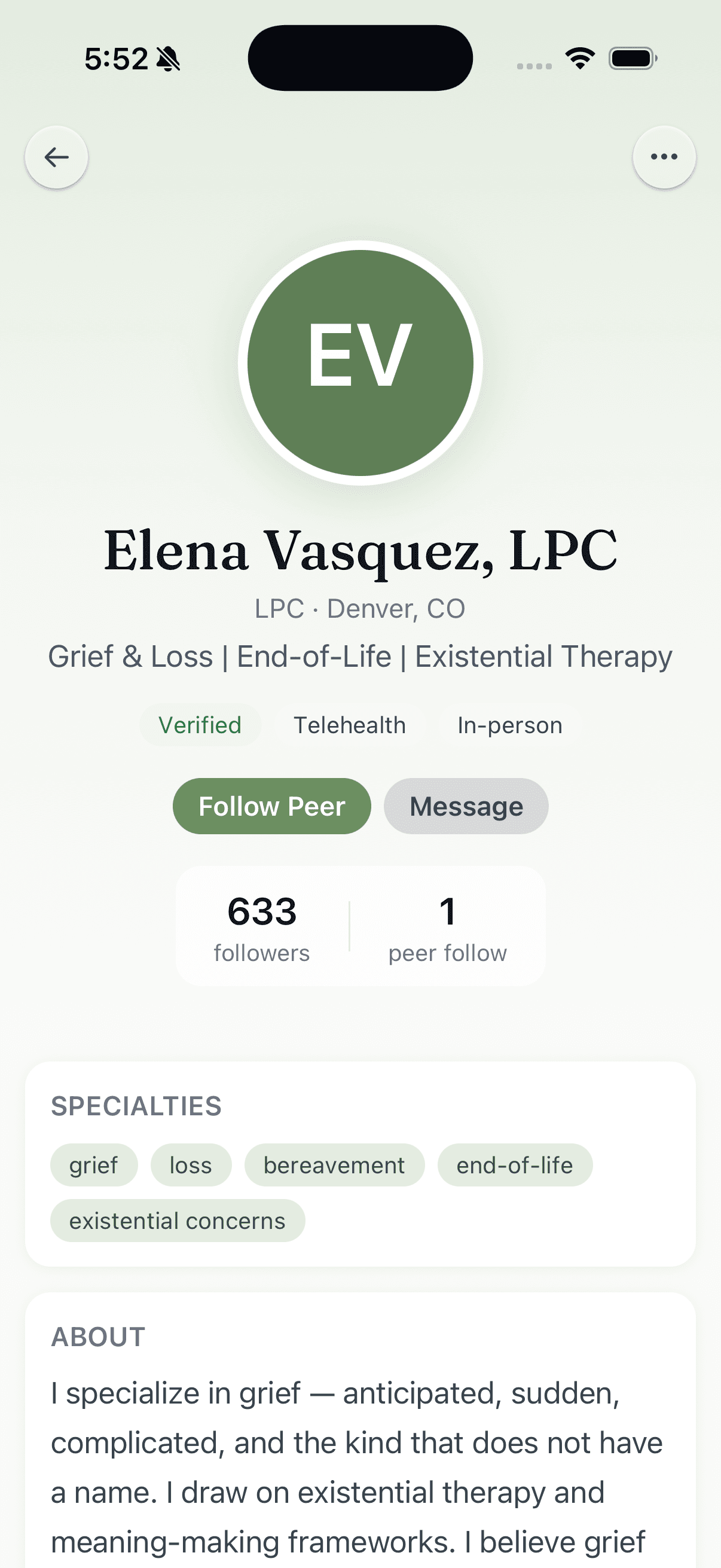 Your profile